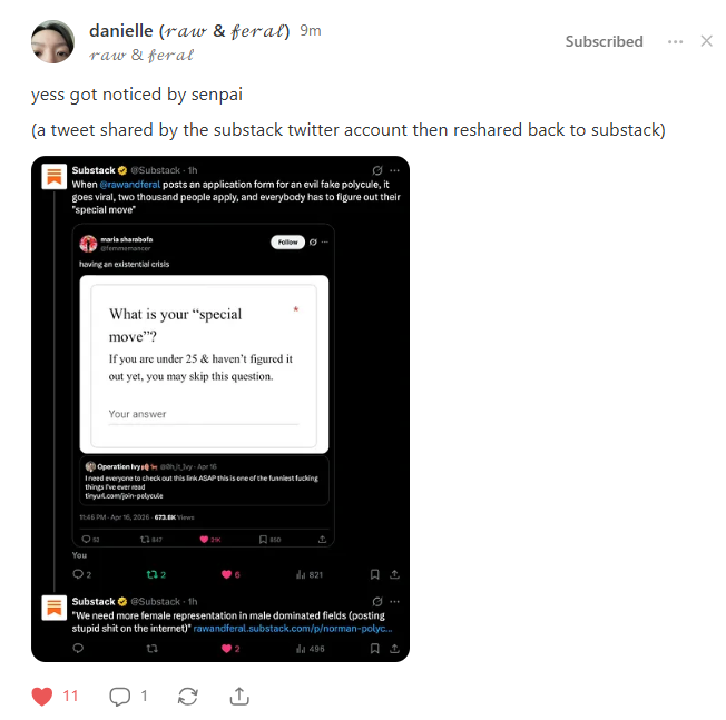 Substack tweet media