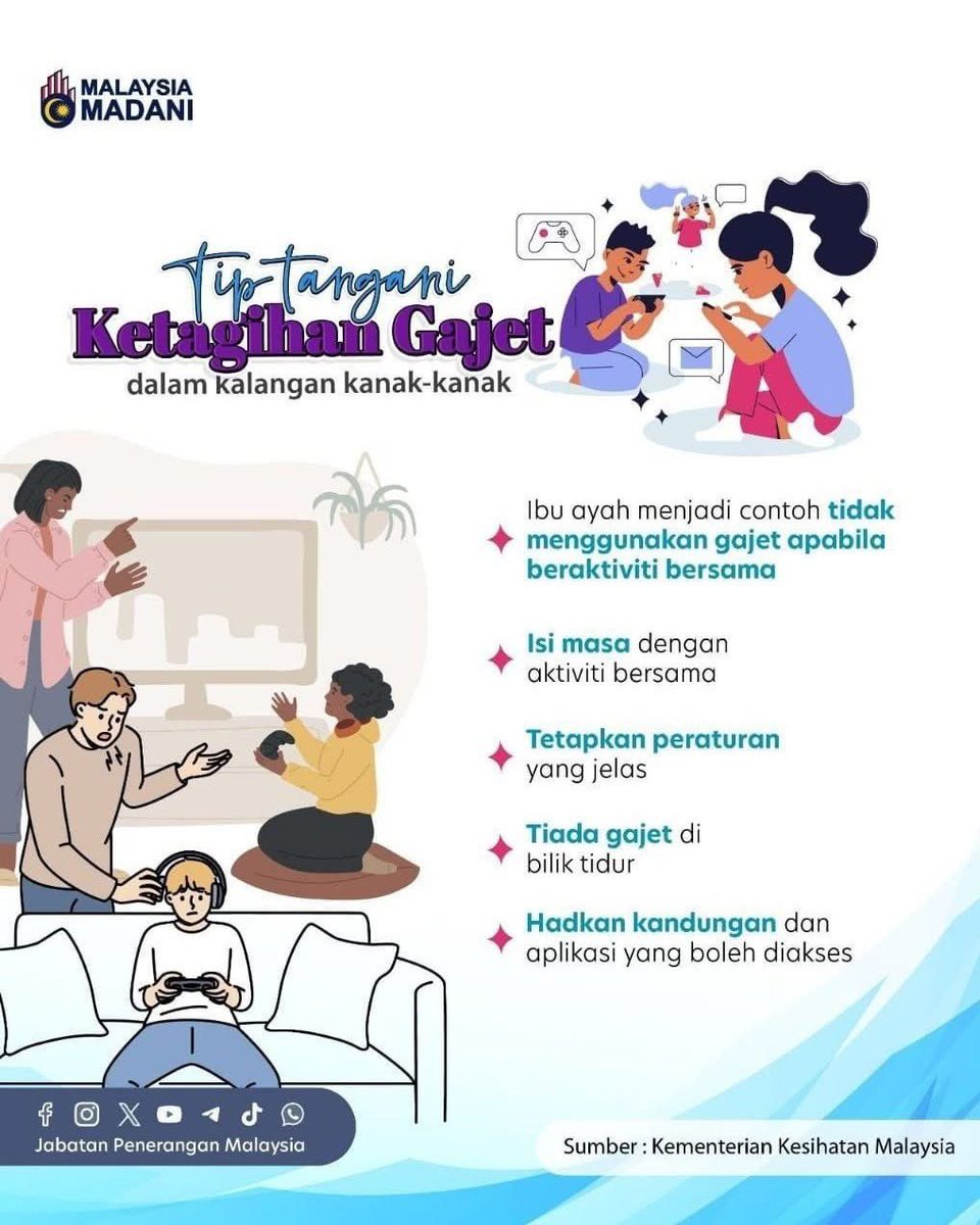 📱❌ Anak susah lepas gajet?

Ikuti tip mudah untuk bantu kurangkan ketagihan dan galakkan aktiviti lebih sihat. 💡

Ibu bapa, jangan risau—ada cara untuk tangani. 👶🎨

#RancakkanMADANI
#MADANIBekerja
#TaatSetia
#JabatanPenerangan