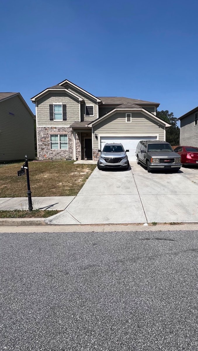 Bought this at the foreclosure auction yesterday for $230,100.

2020 build. ~2,500sf. Southern suburbs of Atlanta.

Property was occupied, and all my driver could get were street view pics. Hoping it’s cosmetic only being a 2020 build.

Should be able to sell for around $320k