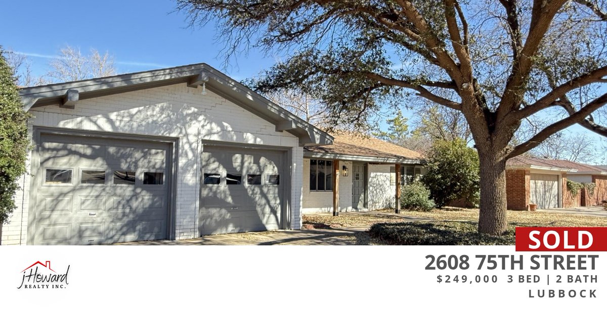 jHoward_Realty's tweet photo. Check out this listing that just sold in Lubbock! If you're thinking about selling your home, send me a message or give me a call at (806) 790-4708 so we can talk about your options.

Jacky Howard Broker | Owner 
jHoward Realty,... https://t.co/17KCNWjixN https://t.co/v2DvfgpASc