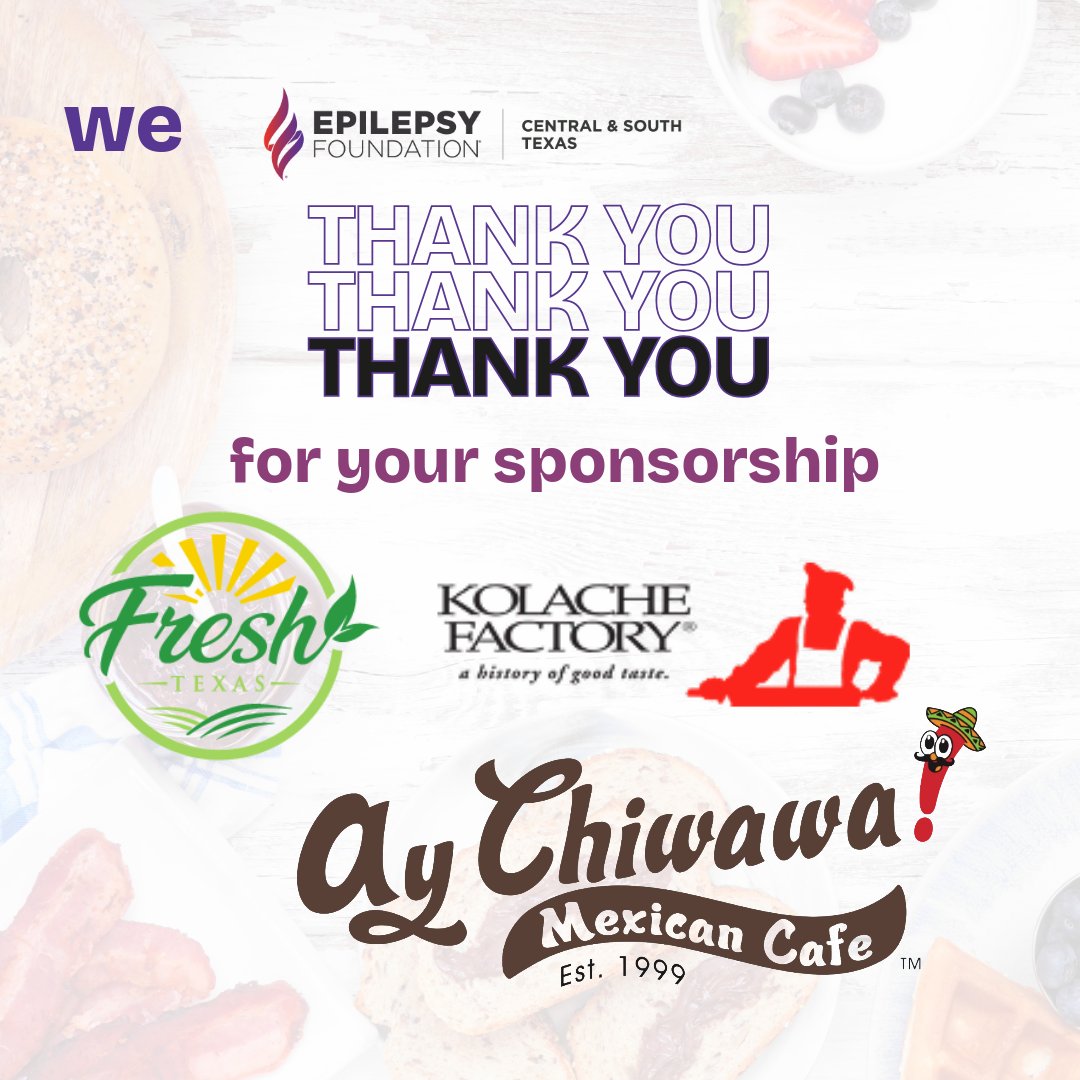 EFCST's tweet photo. Big THANK YOU to our Golf for Epilepsy 2026 breakfast sponsors — Fresh Texas, Kolache Factory, and Ay Chiwawa Mexican Cafe! 🍳💜

Your generosity fuels our golfers AND our mission. Still want in? Register here:
🔗 https://t.co/HsxGE3ll1N

#GolfForEpilepsy #EpilepsyAwareness https://t.co/m0yk61kS3I