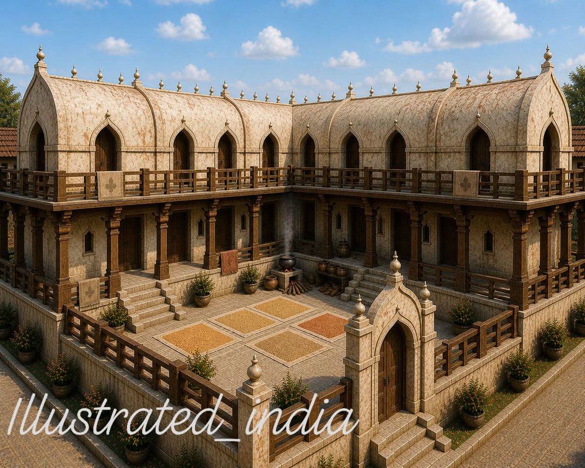 ilustratedIndia's tweet photo. This is called a dwishala. In traditional Indian architecture, particularly from the mahajanapada period till atleast 5-6th century CE, the middle class houses in indian cities looked more or less like this with regional variations. Depending upon the economic classes + https://t.co/6g3zxYKCY5