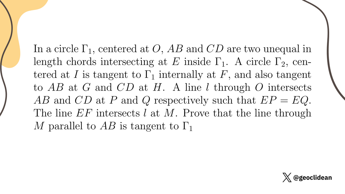 geoclidean's tweet image. Tangent
#Geometry #GeometricTransformation #Homothety #AngleBisector #GeometryUnsolved