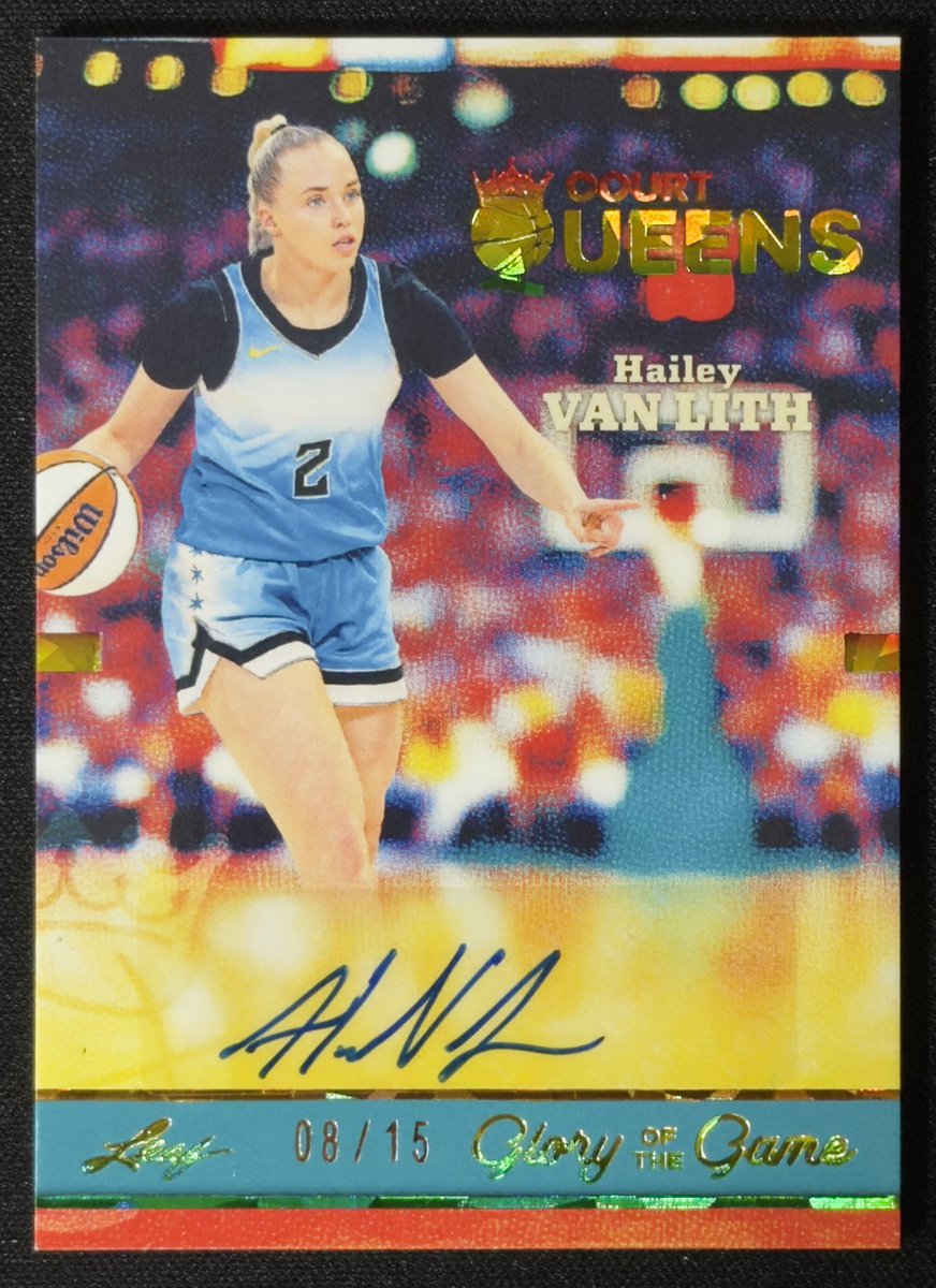 JLGSports's tweet photo. Hailey Van Lith 2025 Leaf Glory of The Game Court Queens Signature #CQ-HVL 8/15 #collect #thehobby #basketballcard #tradingcard @CardPurchaser https://t.co/75qPpDIaKJ