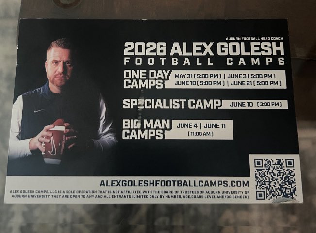 WillCuthbertJr's tweet photo. Extremely excited to camp and compete this summer on the Plains! Thank you @AuburnFootball for sending me a camp invite! Let’s go! #WarEagle 🦅! 

#Silverback🦍 #Goals #DreamChasing 
@pikeroadFB @RecruitTheRoad @Madhousefit @TyHardnett 
@CoachGolesh @CoachKingWill @Larry_J_Scott https://t.co/8Sux5s2Nig