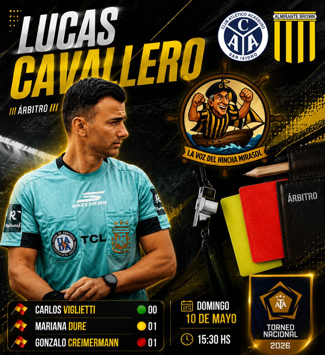 LaVozdelMirasol's tweet photo. #TernaArbitral ( Historial de los partidos que nos dirigió este árbitro)
.
#Acasusso🆚 #AlmiranteBrown
👤Lucas Cavallero
🏆Primera Nacional
📌 Fecha N°13
📆 Domingo 10/05
⏱️ 15:30 Hs
🏟️ Estadio La Quema
.
📺 @lavozdelhinchamirasol
.
Edición: @_matiso
.
#DaleBrown https://t.co/PZCpkJvYzS