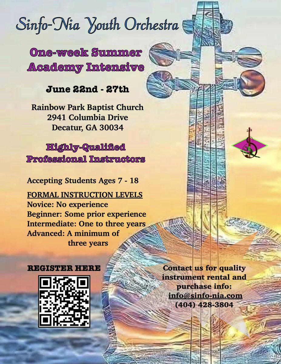 Join us for a dynamic, one-week orchestra intensive to inspire and elevate your playing.🎻 Explore exciting music, sharpen your skills, and start next school year ahead of the curve.🎵Early-Bird discount available through May 31st. Secure your spot today! sinfo-nia.com/2026-summer-ac…