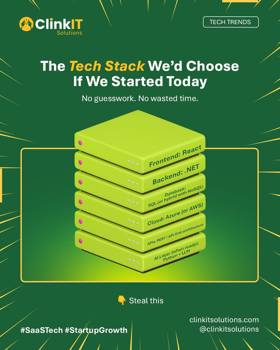 ClinkITph's tweet photo. Not sure if your tech stack is set up for success?
Let’s design a system that scales with your vision. 

#StartupGrowth #SaaSTech #TechInnovation #ReactVsAngular #DotNetDevelopment #AIFeatures #SoftwareEngineering #DevCommunity #ITProfessionals #TechStack #WebDevelopment https://t.co/A9XbcXh8M5