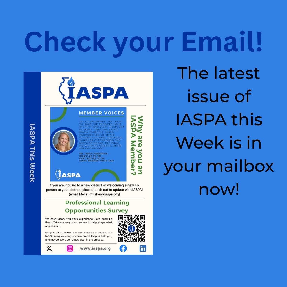 _IASPA_'s tweet photo. 🔥 IASPA This Week is one of the many perks of membership!  Make sure you read the weekly update and stay on top the School HR landscape.  #ILHRLeaders https://t.co/fRmGANInsG