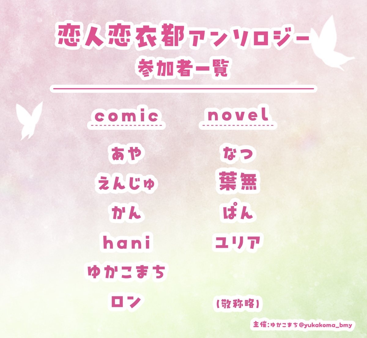 恋人恋衣都アンソロ告知アカウント tweet media