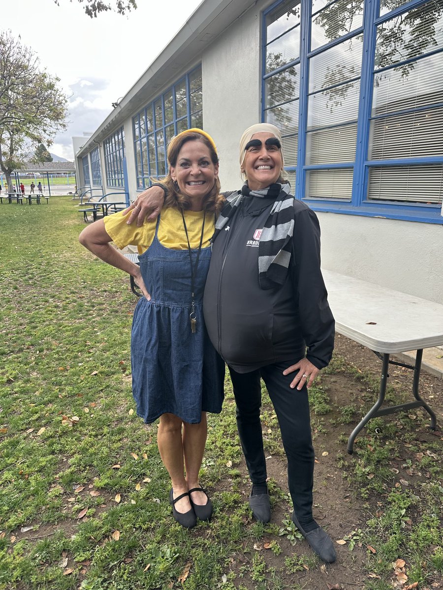 MeridianCVUSD's tweet photo. Yesterday there was a certain yellow theme that took over campus… can you guess what our Staff was up to? #banana https://t.co/jQXDYH64nR