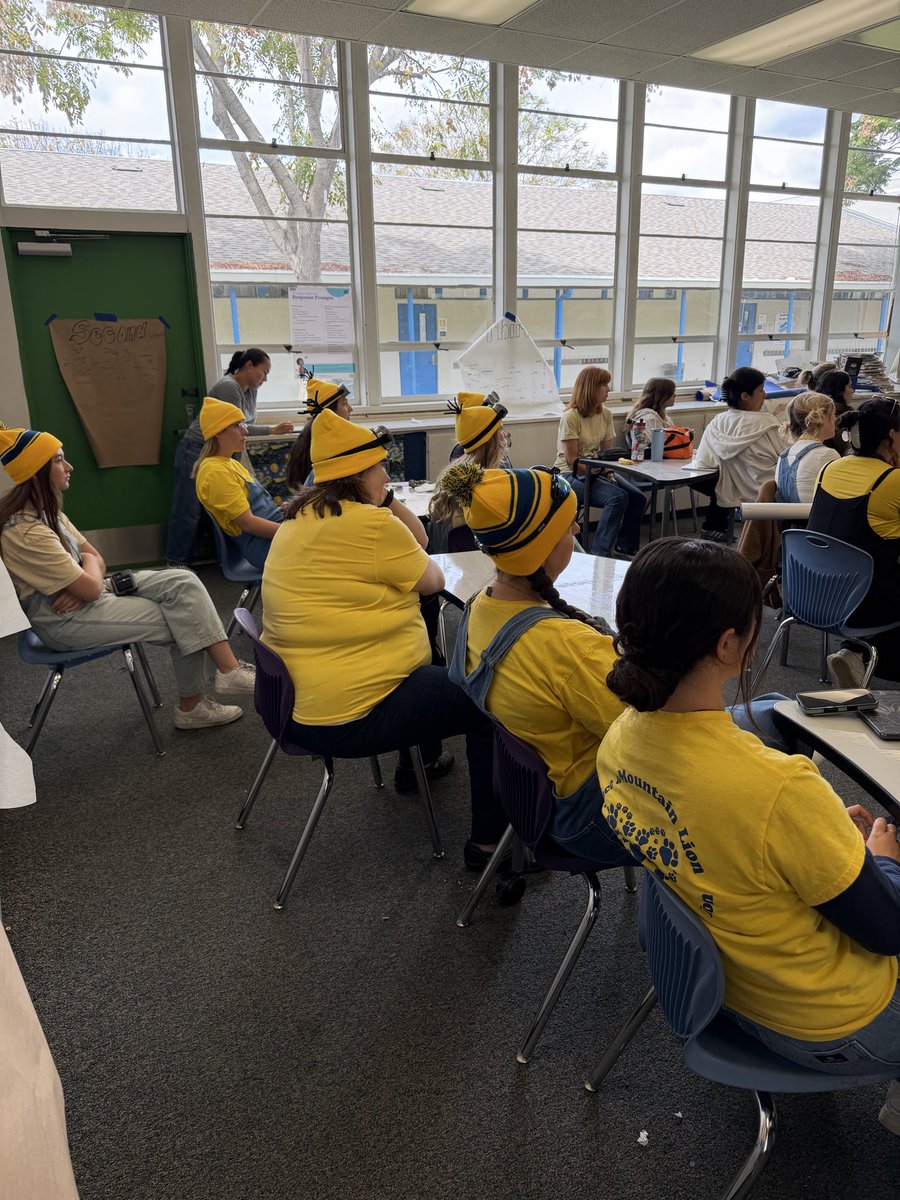 MeridianCVUSD's tweet photo. Yesterday there was a certain yellow theme that took over campus… can you guess what our Staff was up to? #banana https://t.co/jQXDYH64nR