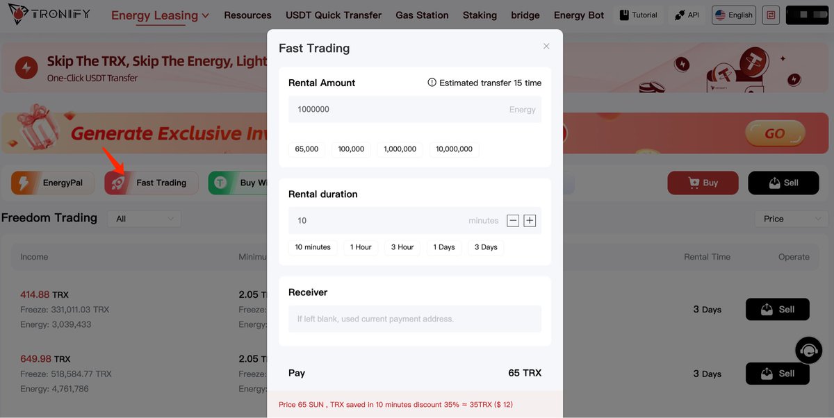 Tronify_io's tweet photo. ⚡️ Need TRON Energy fast?
Use Tronify’s Fast Trading feature to buy energy quickly, easily, and save on TRX fees 🚀

Try it now 👉 https://t.co/KYXRZZDYBD
#Tronify #TRX #FastTrading #EnergyRental #TRON https://t.co/ZjupJBNvm4