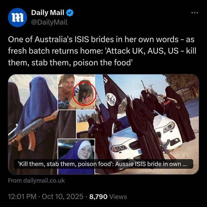 w0tn0t2201's tweet photo. @JimThom90458694 Rifi should be arrested & deported for supporting #ISISTerroristFemales - who chose to join #ISISTerrorists https://t.co/zu04hvCQtn