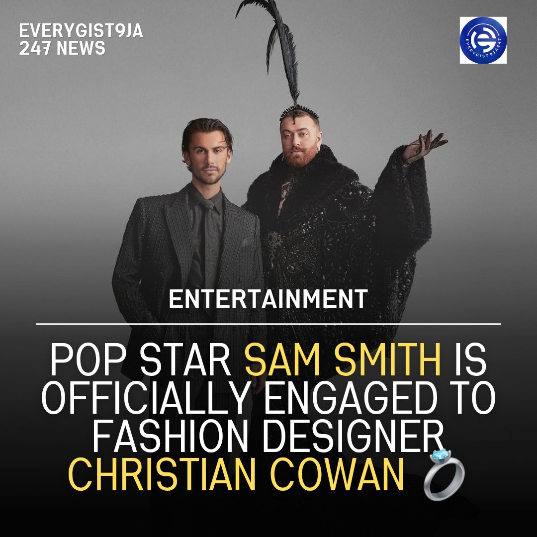 THESOURCENEWS's tweet photo. Pop star Sam Smith is officially engaged to fashion designer Christian Cowan 💍

The couple is taking things to the next level, and fans are already celebrating the big news.
Congrats to them 🎉

#SamSmith #ChristianCowan #Engaged https://t.co/DYbnmmWHu1