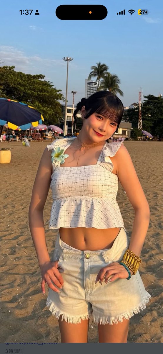 水着姿も素敵だし！背中の筋肉も凄い笑 #福山梨乃 どんな格好でも