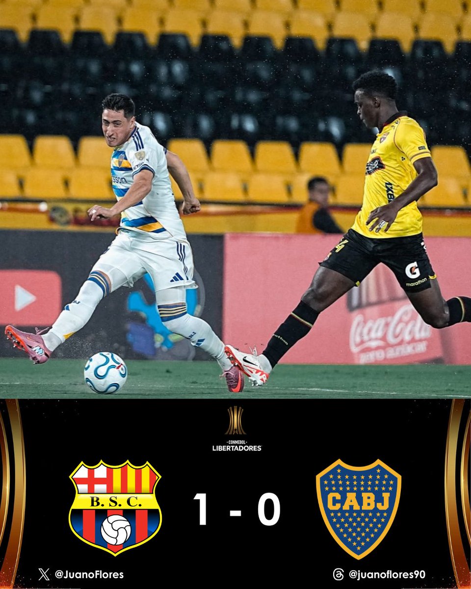 Barcelona SC consiguió su primer triunfo en la #Libertadores tras vencer por la mínima diferencia a Boca Juniors. Villalba fue la figura torera al ingresar al cambio y marcar el único tanto en contragolpe bien ejecutado. En ambos equipos hubo un jugador expulsado