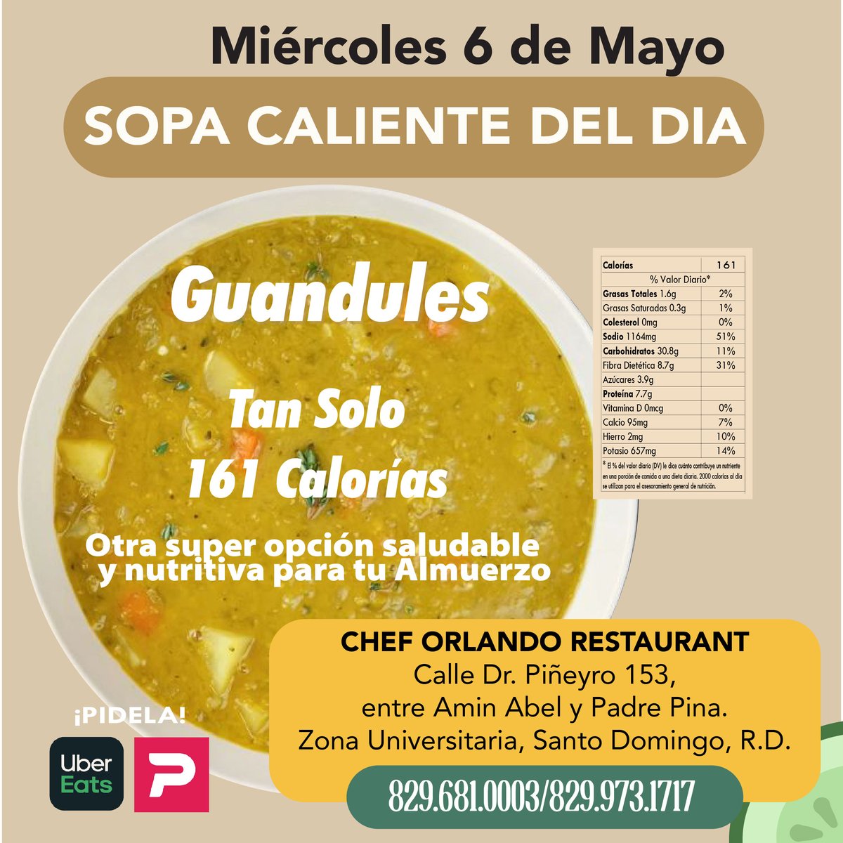 cheforlandof's tweet photo. MENU MIERCOLES 6 DE MAYO, 2026

#orlandofeliz #cheforlandofeliz #elchefdelasalud #vegetariano #alimentacion #nutricion #vegetales #vegano #menudeldia #salud #saludconsabor #sopacaliente
https://t.co/d2kBfSPseR https://t.co/1iUW0hAicy