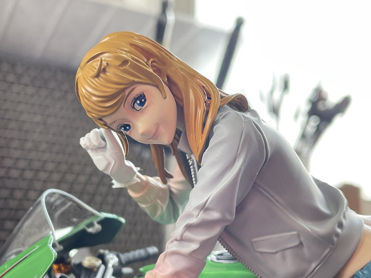 顔　人物 モンモデル 1/9 Kawasaki Ninja ZX-10Rの相方制作。 お顔塗装しました