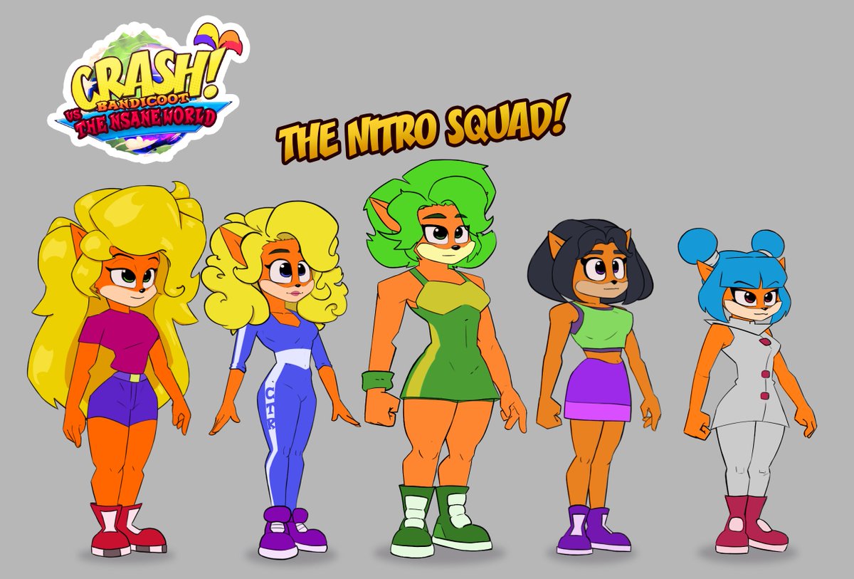 Ghost_Pagliacci's tweet photo. ~Allow me to introduce: THE NITRO SQUAD!💖

✨-A piece of Concept Art for the comic "Crash Bandicoot VS The Nsane World" -✨

#CrashBandicoot #TawnaBandicoot #NitroSquad @CrashBandicoot ✨ https://t.co/OC9bP8fttM