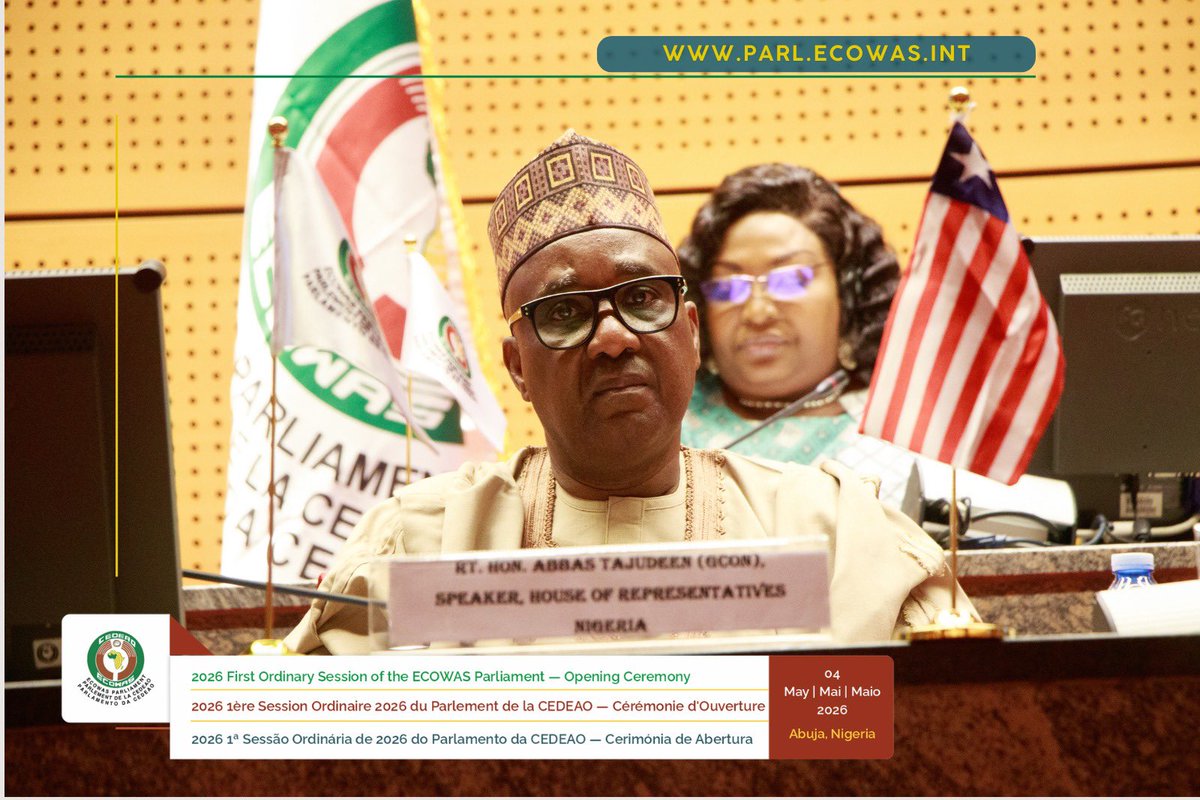 ECOWASParliamnt's tweet photo. Day 1 Highlights | Opening Ceremony
The ECOWAS Parliament 2026 First Ordinary Session opened in Abuja, gathering key leaders committed to regional integration, democracy, and development across West Africa. #ecowasparliament https://t.co/KNAuP0DV7m