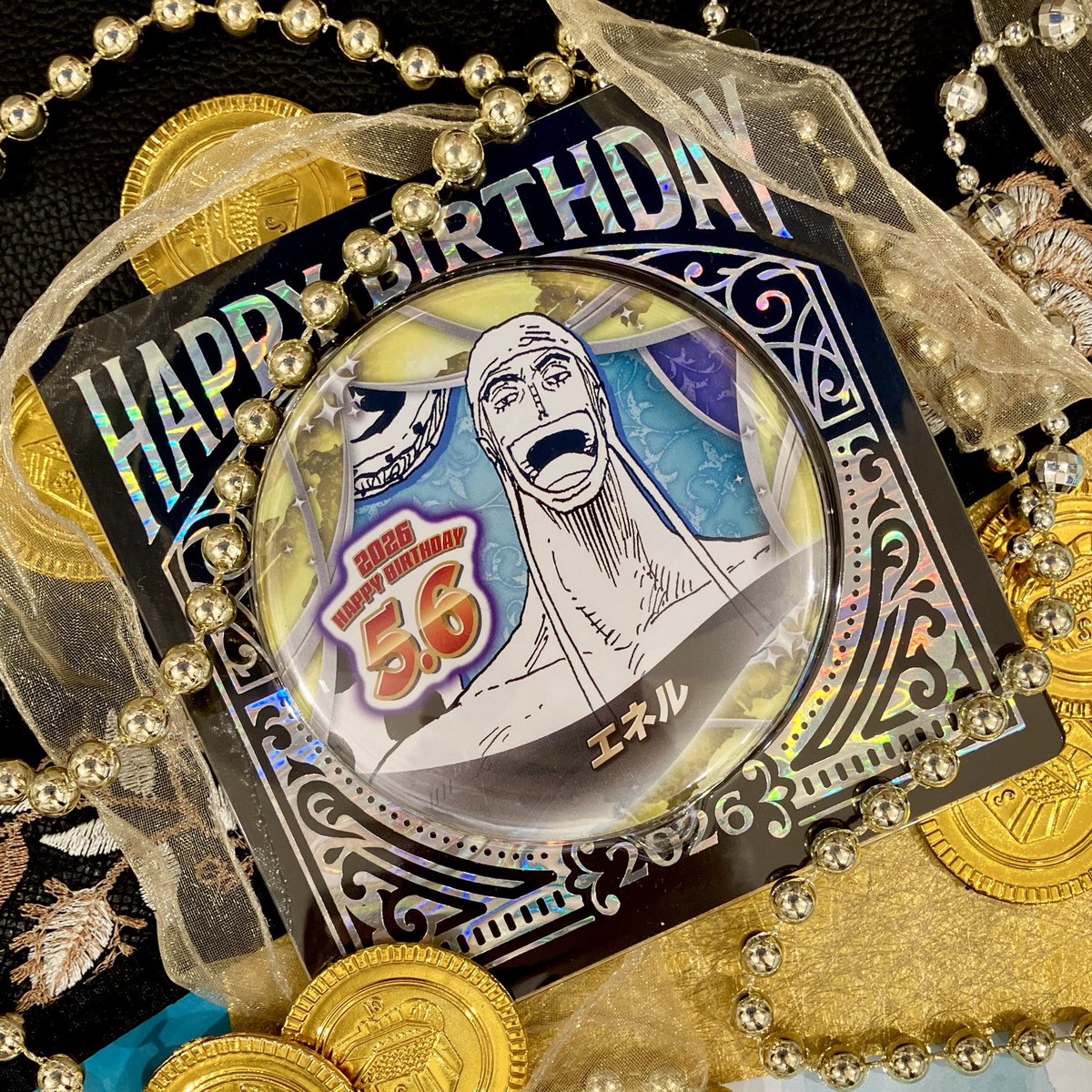 新商品】原画商品 『ONE PIECE』バースデイ缶バッジ エネル BF2 550円