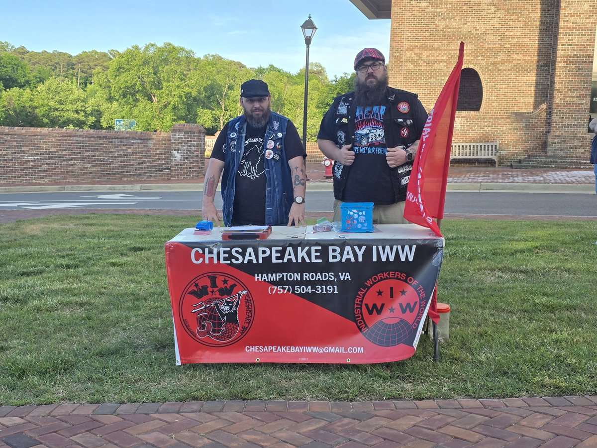 ChesapeakeIWW's tweet photo. Photos from our very first Organizer Training and our first tabling event #IWW #union #organize #onebigunion https://t.co/rOEtxaluXn