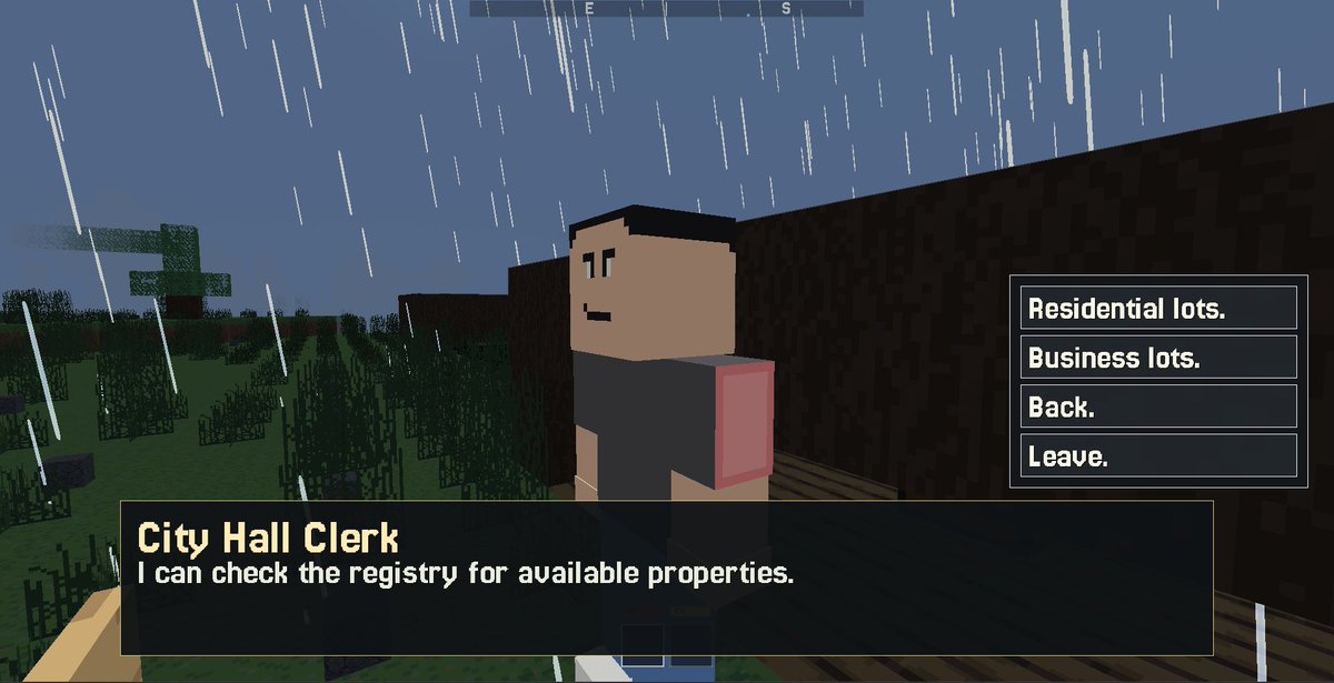 realDonBonk's tweet photo. City hall is destroyed but this guy is working under rain. #BuildWithMonoGame #gamedev #indiedev https://t.co/nCp8zidyJe