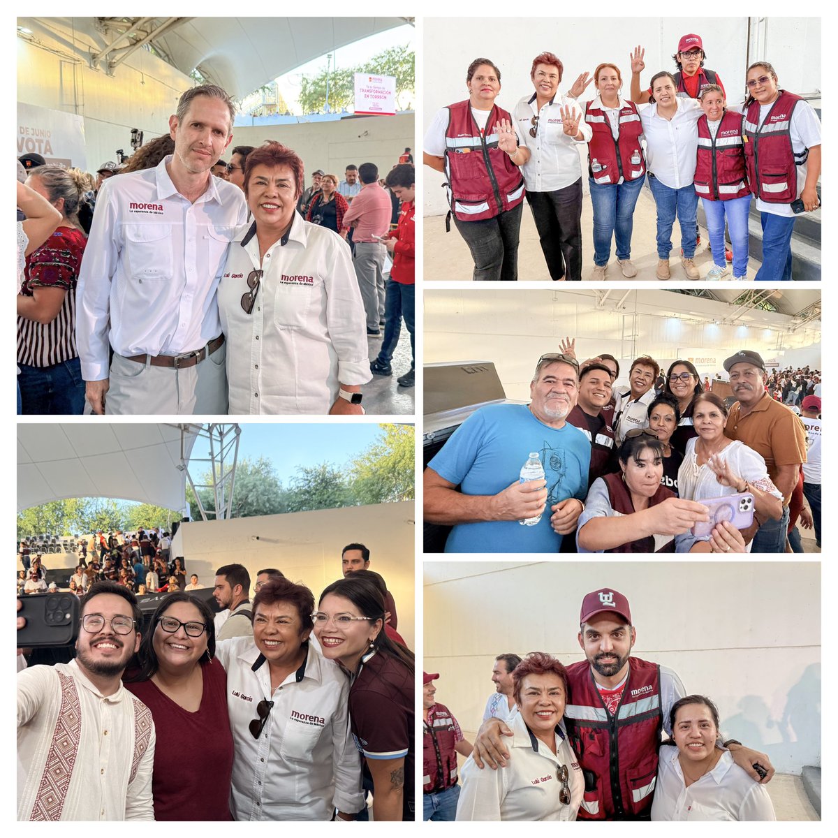 GarciaGaray_L's tweet photo. En el arranque de campaña regional en #Torreón, fuimos testigos de la fuerza de un pueblo que tiene memoria y que ha decidido decirle adiós al pasado. 

Con nuestras candidatas y candidatos de morena, el bienestar llegará a cada hogar de #Coahuila.

¡Por el bien de todos, la transformación sigue!