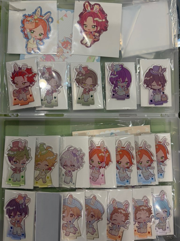 mrpych's tweet photo. 【交換/譲渡】あんスタ アニカフェ アニメイトカフェ
譲
ステッカー：ゆうた 真緒
アクスタ：☆零 ☆ジュイス 紅郎 敬人 マヨイ 宙 カンナ 北斗 創 友也 光 ひなた ゆうた

求
ステッカー：定価＞桃李 夏目 凛月 望見
アクスタ：舞珠1 ＞ 同種 望見 or 定価 ＞ 異種 桃李 夏目 日和

→ https://t.co/vvvoZdcL03