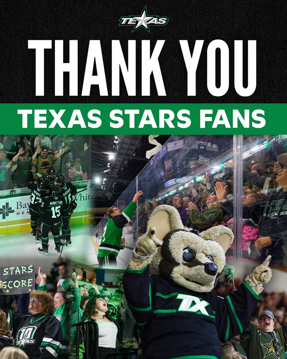 Thank you for another stellar season in Cedar Park! There’s nothing like playing in front of the best fans in the <a href="/TheAHL/">American Hockey League</a> every night.

We'll see y'all next season! 💚