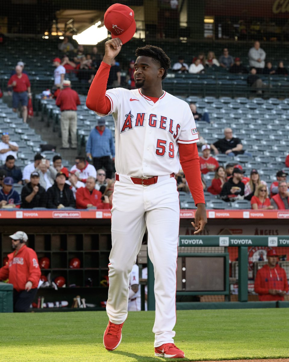Angels's tweet photo. Before the start of tonight’s game, we recognized José Soriano for his A.L. Pitcher of the Month honor! 🏆 https://t.co/Z0SK2useff