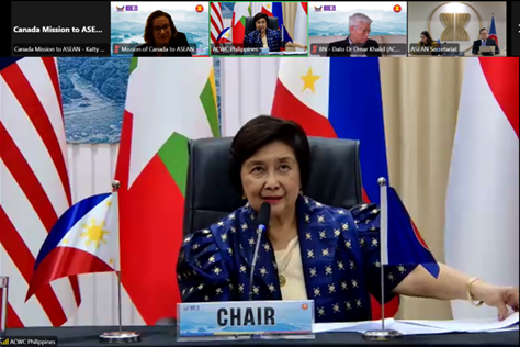 CanadaASEAN's tweet photo. Canada represented by Head of Cooperation Emily Alexander, participated in the Open Session of the 32nd ACWC Meeting, reaffirming Canada’s commitment to advancing gender equality and inclusive approaches for women and children across ASEAN through sustained cooperation. https://t.co/SFuv8ahEUx