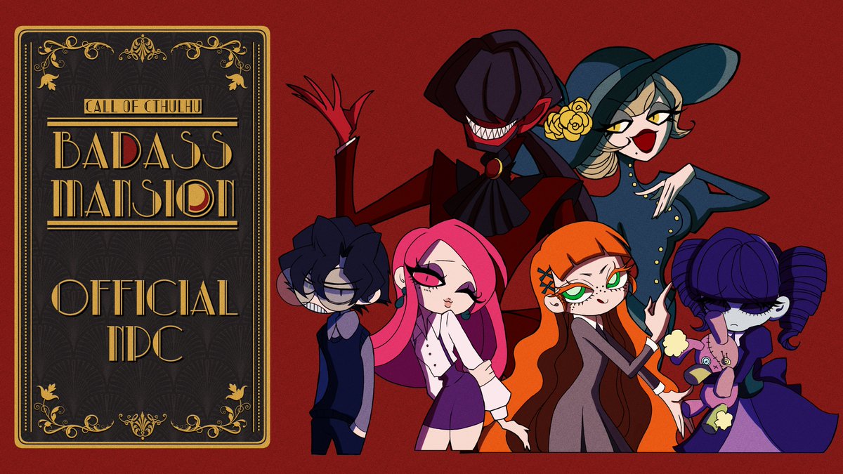 #月初めだし自作シナリオ宣伝する

▋CoC6th🏰【BADASSMANSION】

　⋙　モンスターハウス×パニックホラー×高ロスト

✧新規継続不問！初対面も◎✨
✧探索メインの正気度判定大盛！
✧神話生物に沢山会える💋
✧高ロスで生き抜き脳汁を出そう！

🏰リンクはツリーへ🏰