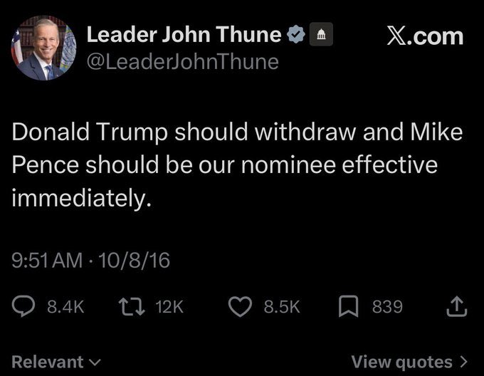 Breezy7579's tweet photo. @ScottPresler @RickFordLt Keep in mind that @LeaderJohnThune is a traitor and we need to replace him. Remember this. 👇🏼 https://t.co/9xVpx4UdKr