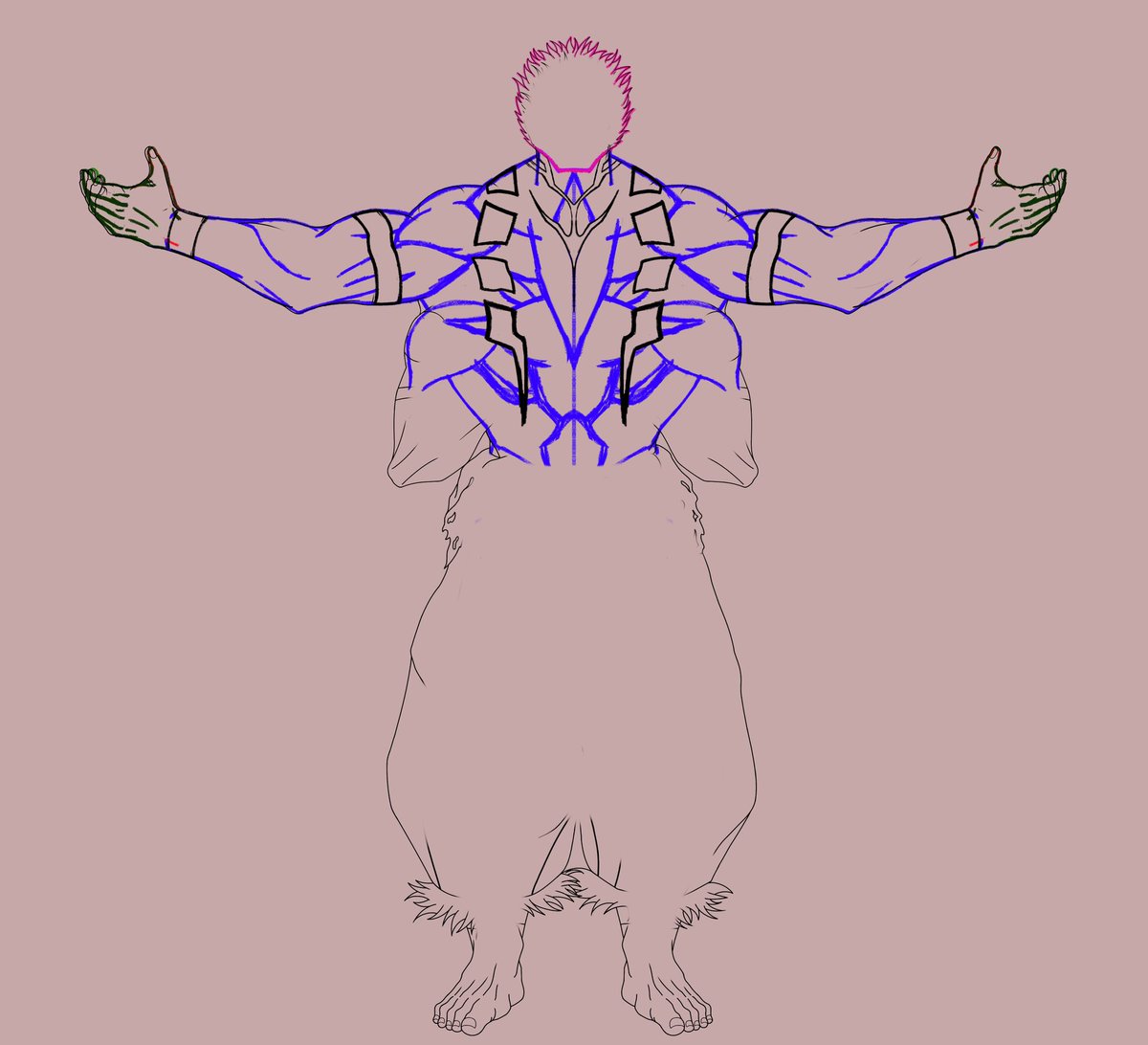 0THYENTITY0's tweet photo. Small update, working on sukunas back 
#jjk #jujutsukaisen #sukuna #digitalart https://t.co/dUUU4I3gdV