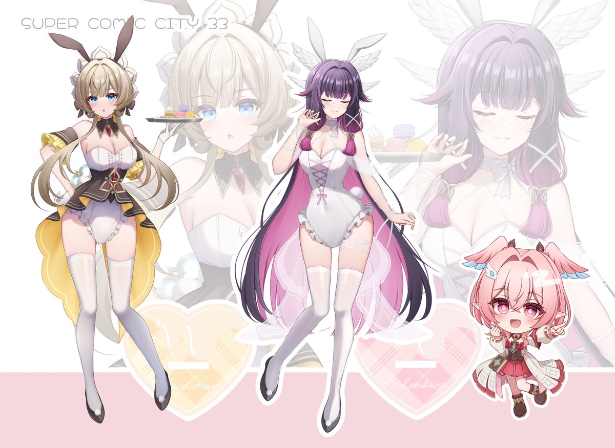 「スパコミの通販Boothで開始しました コロンビーナ、サンドローネアクスタ リン」|ゆきうなぎ🐰のイラスト