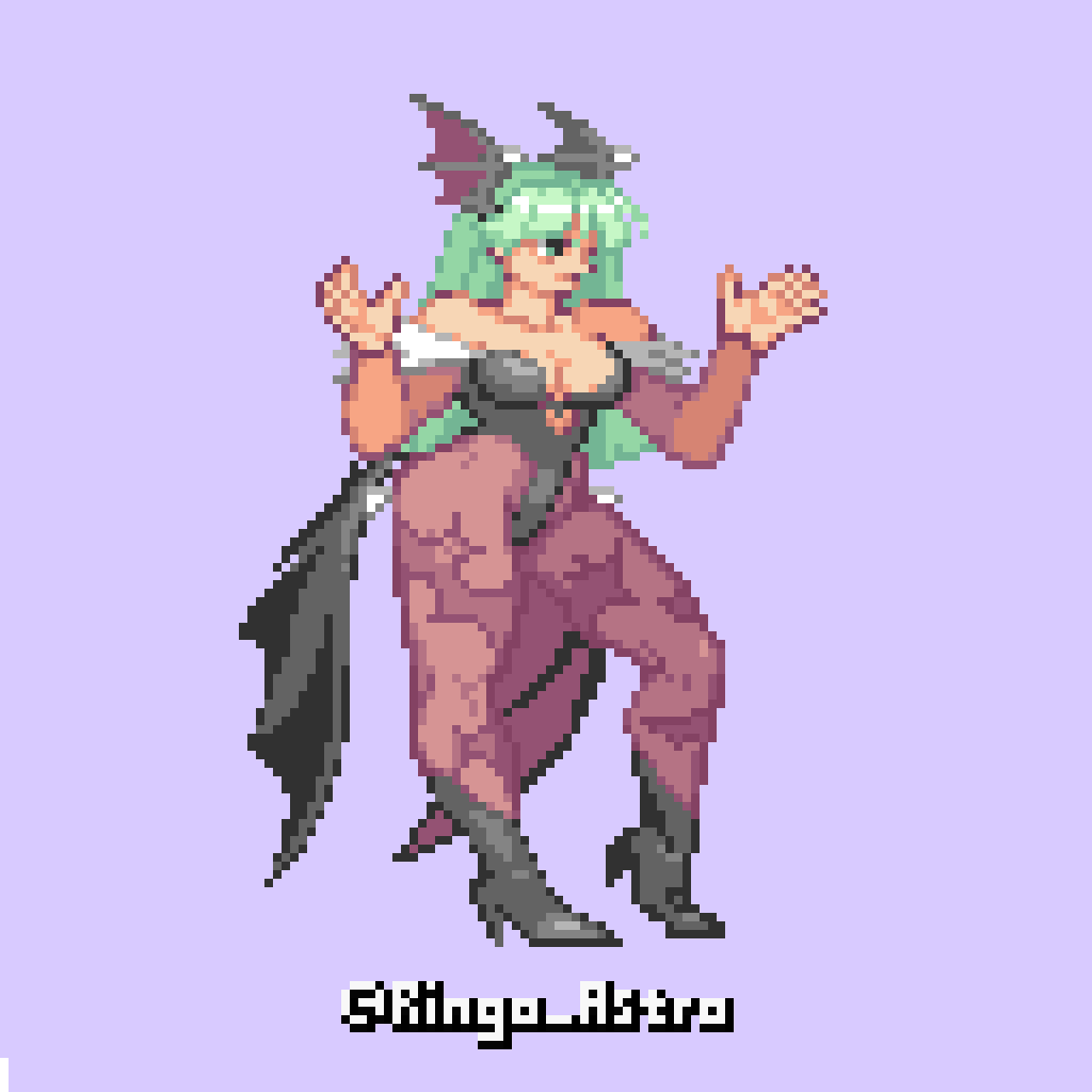 Ringo_Astro's tweet photo. I wanted to give it my own try at respriting her too using the Pocket Fighter/Super Gem Fighter/Super Puzzle Fighter colors (aka the closest thing we have to a proper resprite of her) I personally like it more this way. https://t.co/drf3zyuJfn