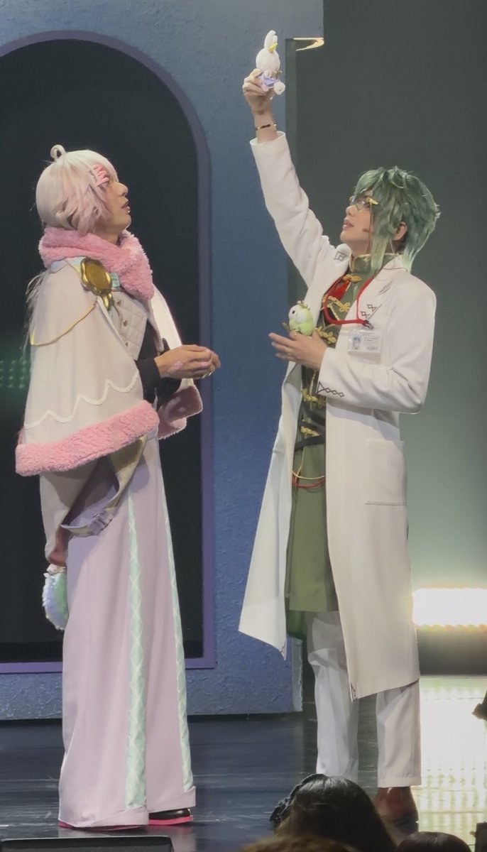 _414me's tweet photo. ミュージカル『 #フラガリアメモリーズ』
～でぃあ・まい・ふれんず！～

ここ可愛すぎて意味わからない˘̩̩̩⌣˘̩̩̩
最高ですありがとう˘̩̩̩⌣˘̩̩̩♡

#フラミュ 
💚ピケロ
🩷ウィルメッシュ https://t.co/PBdppN1FWN