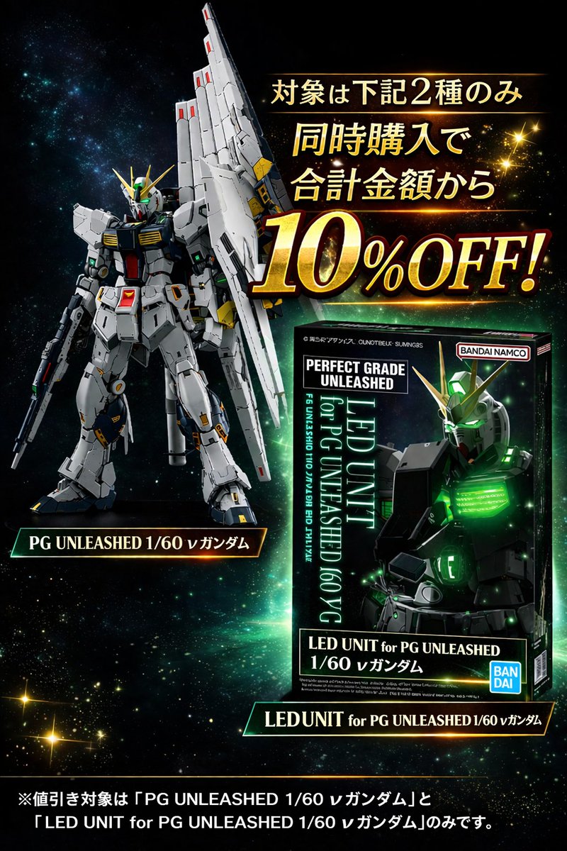 在庫残りわずか‼️】 PG UNLEASHED 1/60 νガンダム LED UNIT対象は上記