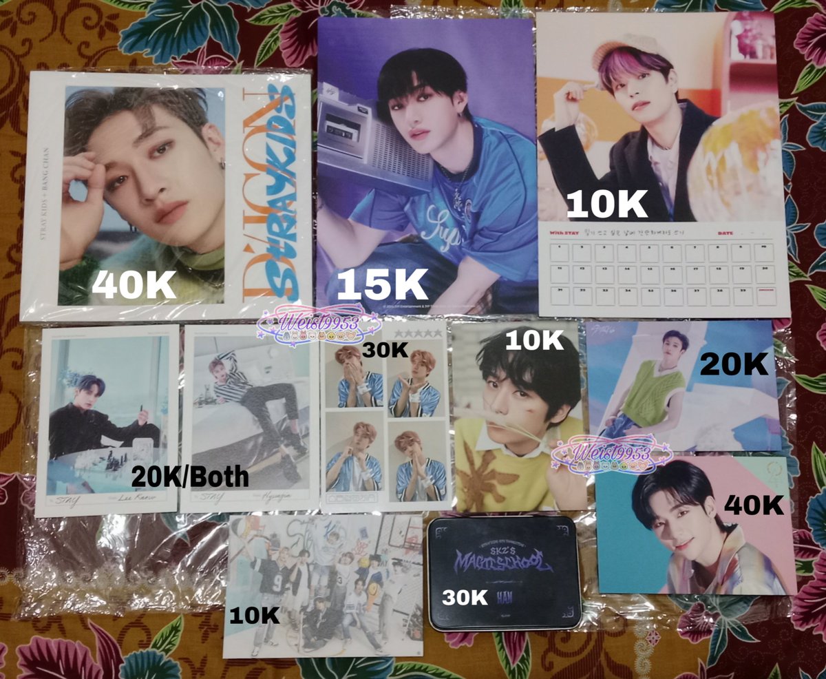 Wts in rush, aab Stray Kids 
Take all 1.800k 
Bisa nego, take satuan boleh ya 🤍
Good condition, dom Jatim