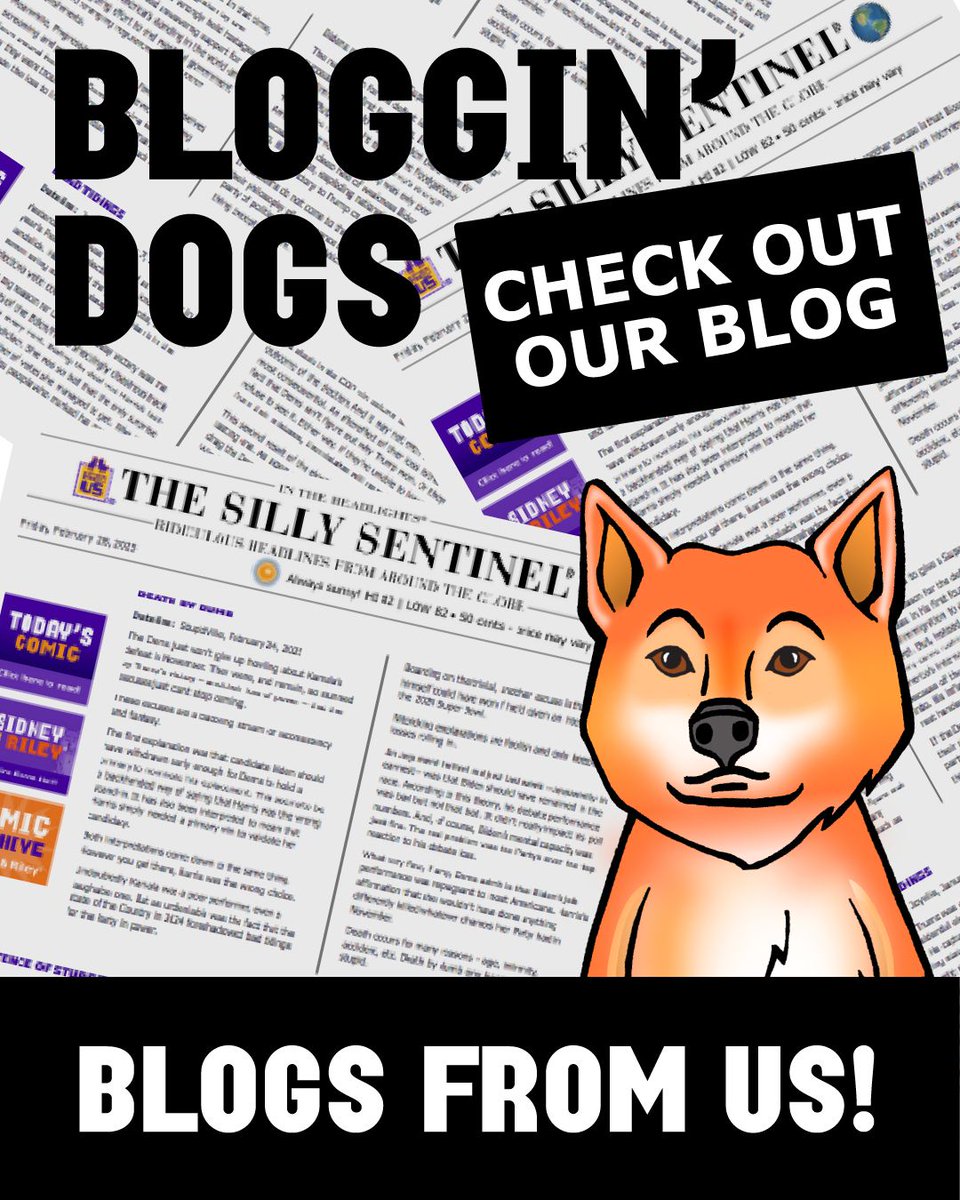 LettersFromUs's tweet photo. The Bloggin’ Dogs are back at it. 🐶💻

Covering the chaos, chasing the headlines, and sniffing out stories humans somehow missed.

Because in today’s world, sometimes the dogs make more sense than the pundits. Check it out: https://t.co/qcgNpvOh7h 

#BlogginDogs #PoliticalSatire #DogDays