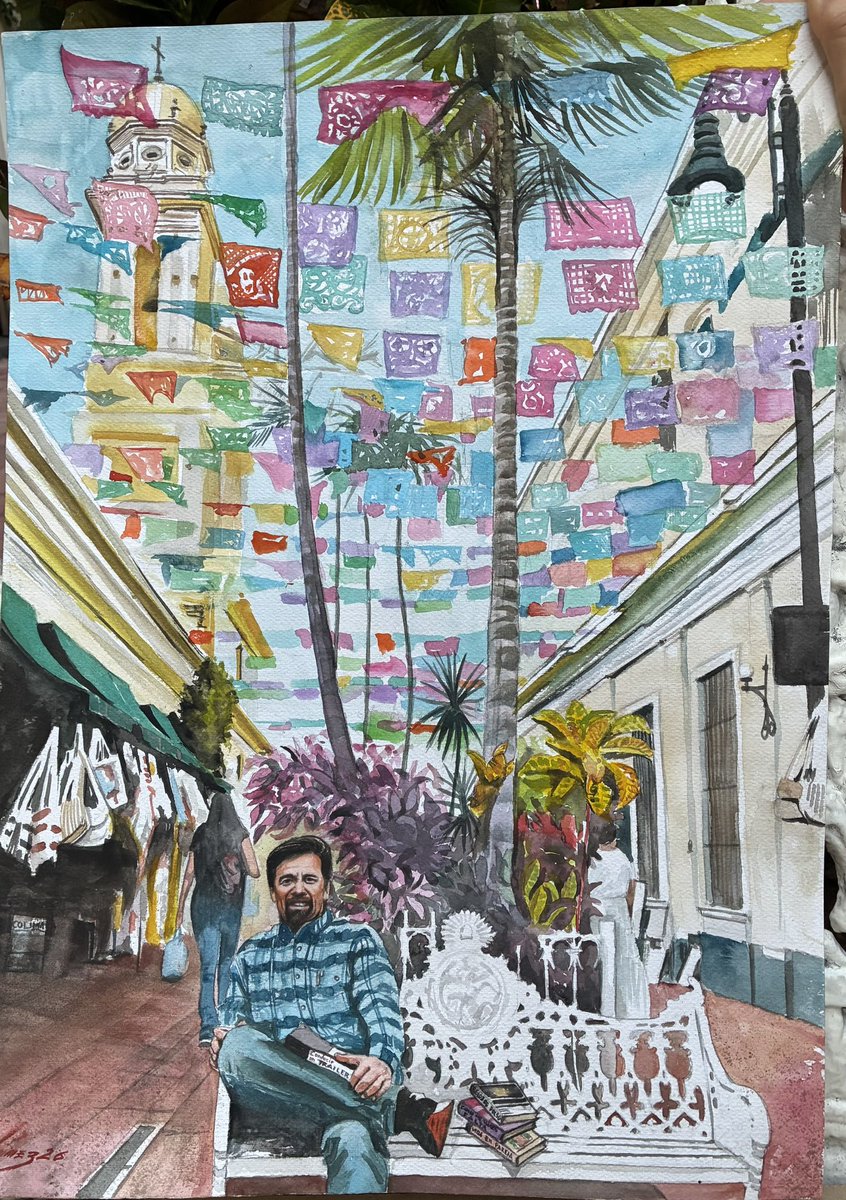 rogelioguedea's tweet photo. #EstampasColimenses El gran pintor colimense Alejandro Paulino me ha hecho entrega de esta bella pintura: “La banca del poeta”. En sus previos esbozos muchos atinaron su sello. Agradecido y un aplauso de pie. Difundamos el arte de nuestros artistas locales! 💪🎨🙏👏❤️ https://t.co/Nn2DAcCe1T