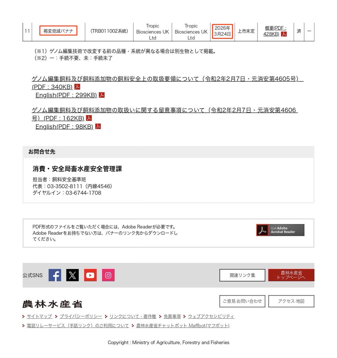 先日「ゲノム編集バナナの日本への届け出が完了した」というニュースが報じられました。
これを受け、消費者からは、ゲノム編集に対する不安の声が多く上がっています。
実は、日本でのゲノム編集食品の届出は、私たちが知らないうちに確実に増えています。