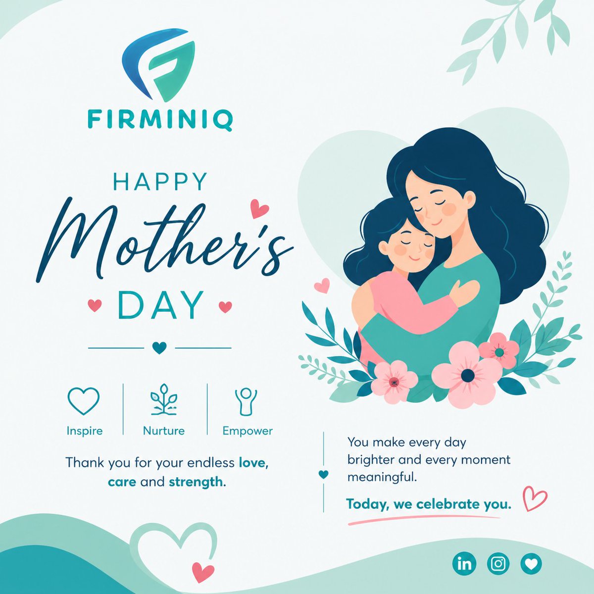 FIRMINIQSystems's tweet photo. For every hug, every sacrifice, every act of strength—thank you.

You inspire, nurture, and empower in ways words can’t capture.

Today and always, we celebrate you.

Happy Mother’s Day!

#HappyMothersDay #MomLove #StrengthAndCare https://t.co/m62SwxAA8i