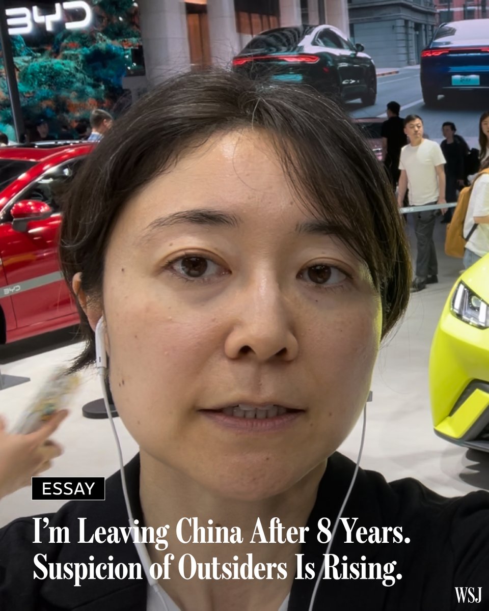 “I can’t shake the sense that something fundamental in China has changed.” 

Journal correspondent Yoko Kubota reflects on how a distrust of foreigners has come to permeate everyday life in China. 🔗 on.wsj.com/4n93KP3