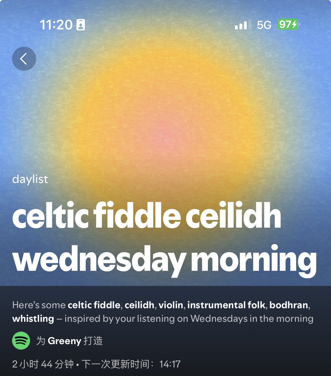 My daylist knows me well