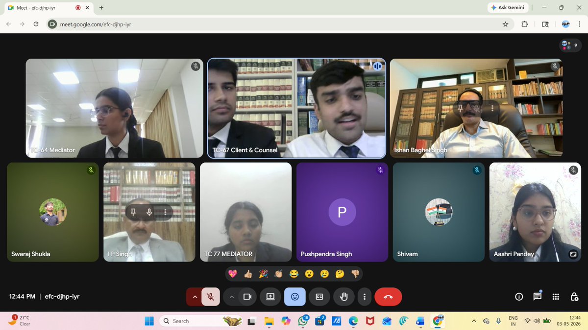 adls_lu's tweet photo. After two days hard work, we reached to the Final Round of the 3rd Late Guman Singh Rajawat National Law Fest, 2026.
Our finalists have shown incredible talent in Negotiation and Mediation.

#NationalLawFest2026 #GrandFinal #Winners #LegalExcellence #LucknowUniversity https://t.co/bOsnnS6FvY