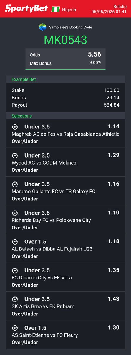 Bet Of The Day⚽💥

Join 👉 t.me/Youngbet123/14…