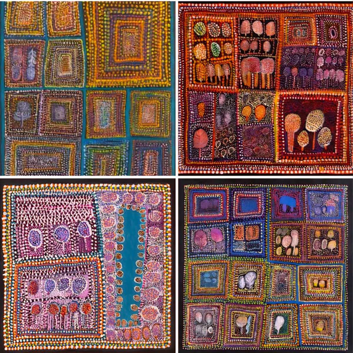 womensart1's tweet photo. The artworks of Indigenous Australian artist Loongkoonan, who started painting at 95, and whose paintings were exhibited when she was over 100 years old #womensart #AustralianArtistsWeek https://t.co/lNAJkzvzna